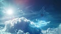 A person surfing on a cloud representing the smooth and seamless integration of different systems and applications in a