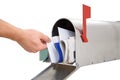 Person Taking Letter From Mailbox Royalty Free Stock Photo