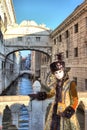 Person in traditional venetian costume