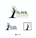 Person Tree Logo design vector Royalty Free Stock Photo