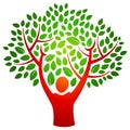 Person tree logo Royalty Free Stock Photo