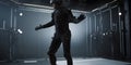 A person using a motion capture system to create realisti generative AI Royalty Free Stock Photo