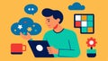 A person using a tablet to complete puzzles and brain teasers utilizing technology to engage in cognitive stimulation