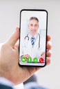 Telemedicine Video Call To Doctor Royalty Free Stock Photo