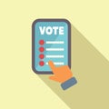 Person voting online using electronic voting system on tablet Royalty Free Stock Photo
