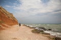 Person walking on the beach