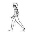 person walking isolated icon Royalty Free Stock Photo