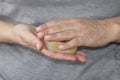 Soap hand washing for virus infection protection Royalty Free Stock Photo