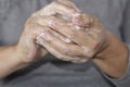 Soap hand washing for virus infection protection Royalty Free Stock Photo