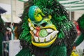 Person wears Waggis mask at Basel Carnival in Basel, Switzerland.