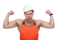 The person in working clothes Royalty Free Stock Photo