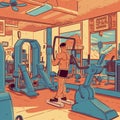 Person Working Out in the Gym. Generative AI Royalty Free Stock Photo