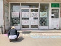 TORONTO, ONTARIO, CANADA - APRIL 28, 2020: PERSON WRITES POSITIVE MESSAGE IN CHALK ON SIDEWALK DURING COVID-19 PANDEMIC.