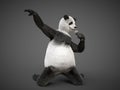 Personage character animal bear panda sing song microphone
