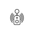 Personal Alarm Device line icon