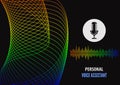 Personal assistant and voice recognition concept. Vector illustration Royalty Free Stock Photo