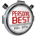 Personal Best Stopwatch Timer Race Record Speed Win Game
