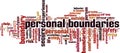 Personal boundaries word cloud Royalty Free Stock Photo