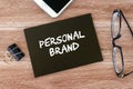 Personal Brand on Chalkboard Royalty Free Stock Photo