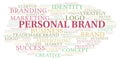 Personal Brand word cloud Royalty Free Stock Photo