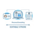 Personal branding concept icon