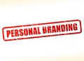 Personal branding text stamp