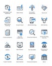 Personal & Business Finance Icons Set 1 - Blue Series Royalty Free Stock Photo