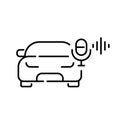 Personal car assistant. Smart vehicle, navigation app. Pixel perfect, editable stroke