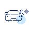 Personal car assistant. Smart vehicle, navigation app. Pixel perfect icon
