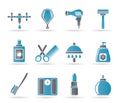 Personal care and cosmetics icons