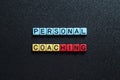 Personal coaching - word concept on cubes, text Royalty Free Stock Photo