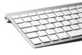 Personal computer keyboard on white background