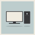 Personal Computer and Monitor Vector