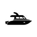 Personal cruiser ship icon for water transportation