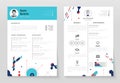 Personal CV- set of modern vector template illustrations