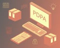 Personal Data Protection Act or PDPA vector Royalty Free Stock Photo
