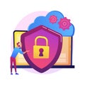 Personal data protection vector concept metaphor Royalty Free Stock Photo