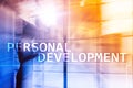 Personal development and growth concept of double exposure background.l