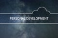 PERSONAL DEVELOPMENT word cloud Concept. Space background. Royalty Free Stock Photo