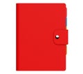 Personal Diary or Organiser Book with Red Leather Cover. 3d Ren Royalty Free Stock Photo
