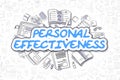 Personal Effectiveness - Doodle Blue Word. Business Concept.