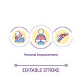 Personal empowerment concept icon