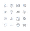 Personal enrichment line icons collection. Self-improvement, Growth, Empowerment, Fulfillment, Enlightenment