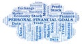 Personal Financial Goals word cloud. Royalty Free Stock Photo