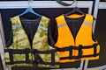 Personal flotation device as a life jacket in store