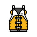 personal flotation device pfd color icon vector illustration Royalty Free Stock Photo