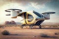personal flying transport drone, delivering people to their destinations in the fastest and most comfortable way