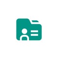 Personal folder icon design. file with person vector illustration Royalty Free Stock Photo