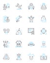 Personal Growth linear icons set. Transformation, Mindset, Evolution, Insight, Motivation, Development, Empowerment line