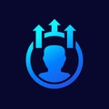 personal growth or raise vector icon Royalty Free Stock Photo